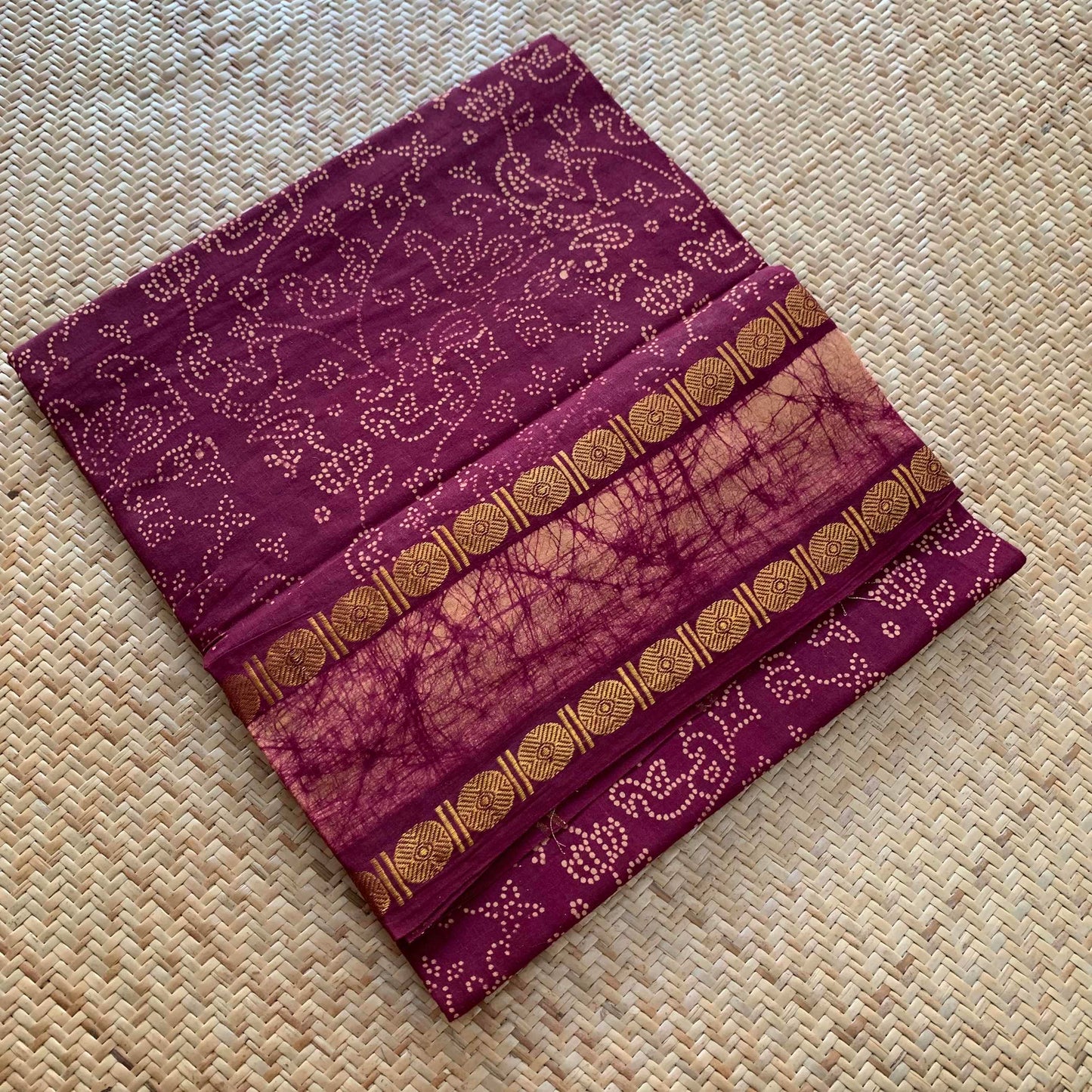 Rudraksham Wax Print , Maroon