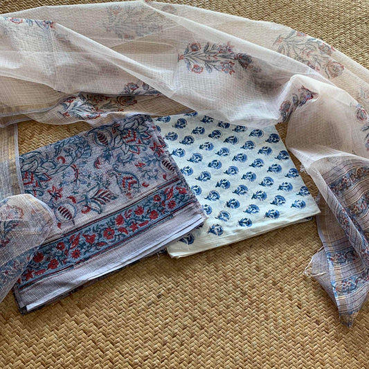 Kota 3 Piece Salwar Suit Material, Purple