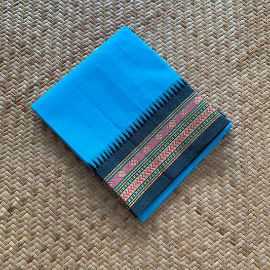 Blue, Chettinad Cotton Blouse piece