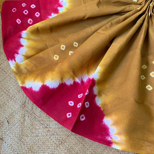 Hand knotted Sungudi, Mustard