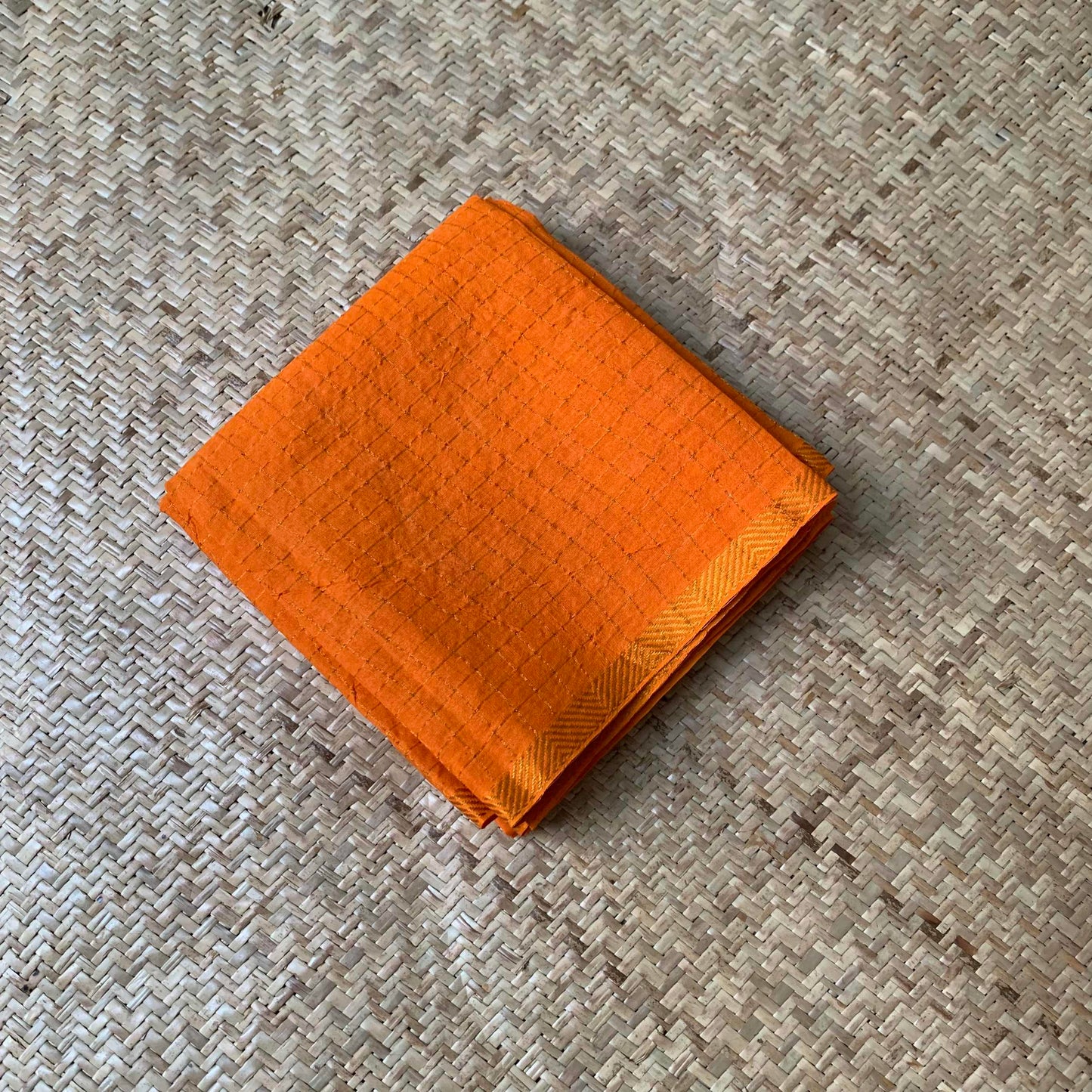 Orange , Cotton Blouse piece