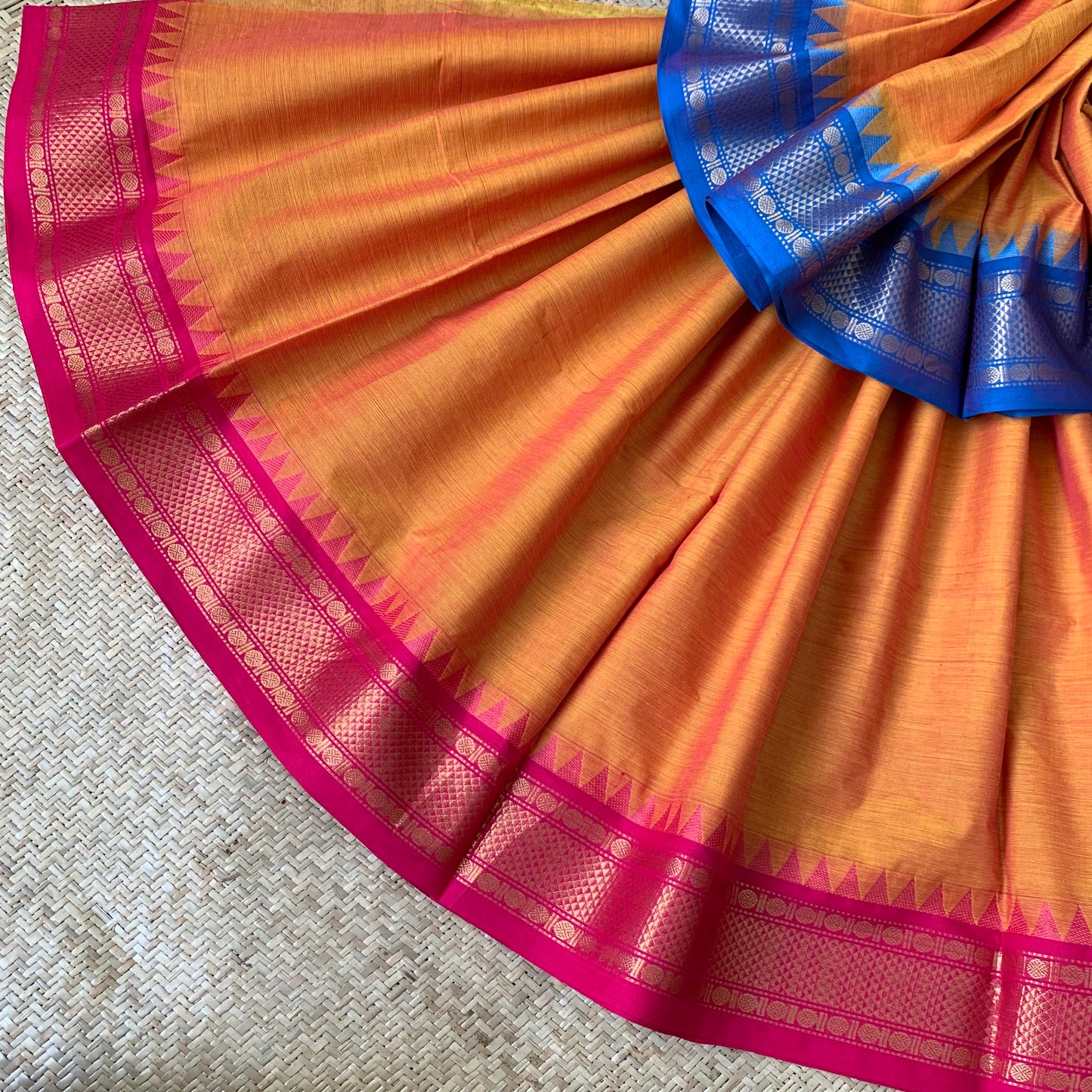 Chettinadu cotton, Ganga Jamuna, Orange