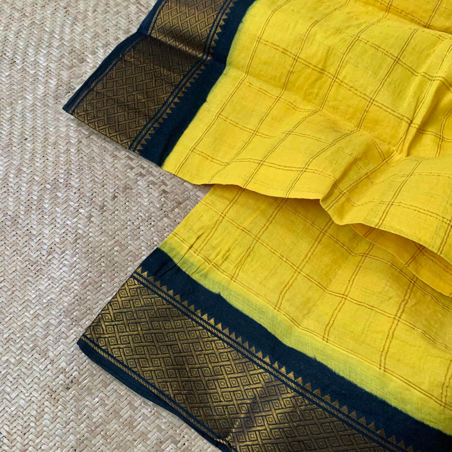 South Indian Silk Saree in Methi Yellow for Weddings | Golden Spice El –  Vara Vastram