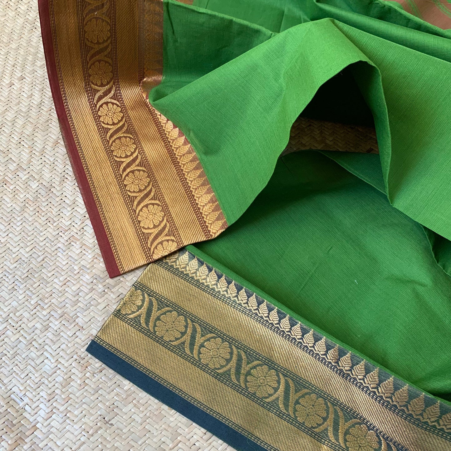 Chettinadu cotton, Ganga Jamuna, Double Tone Green