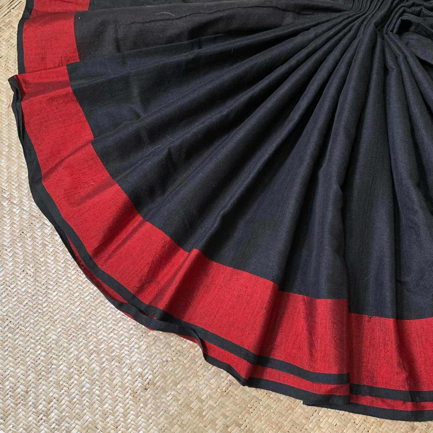 Black With Red Linen