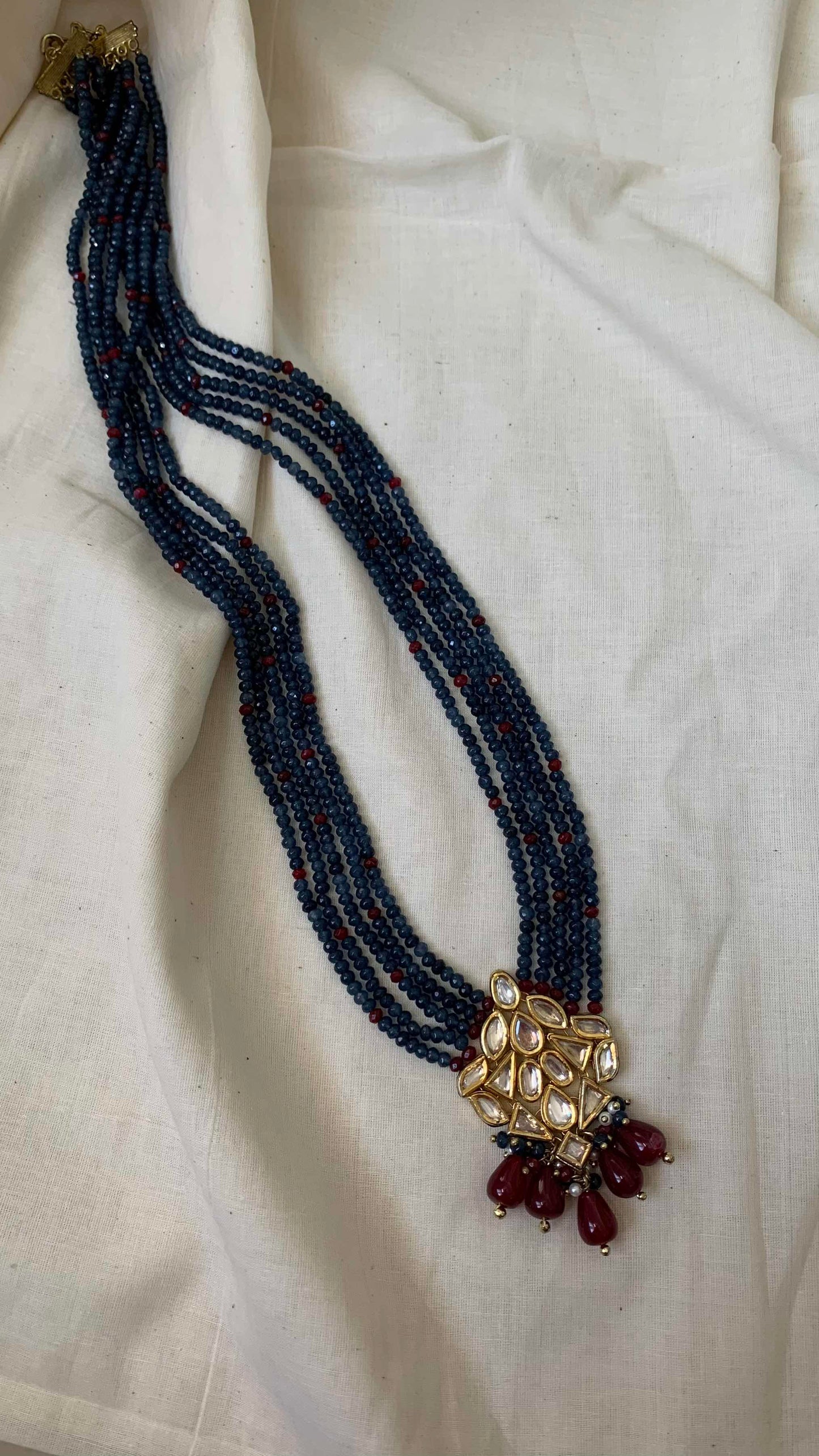 Layered Kundan Long Necklace