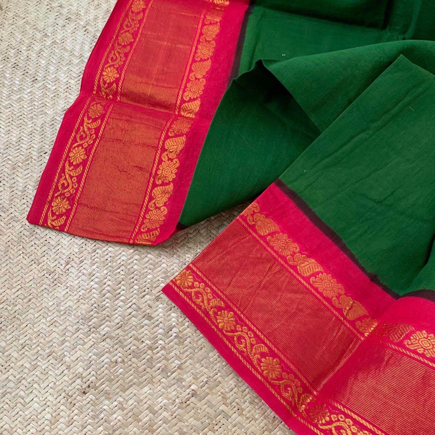 Buy Parrot Green Brocade Silk Saree With Woven Detail And Unstitched Blouse  Piece KALKI Fashion India